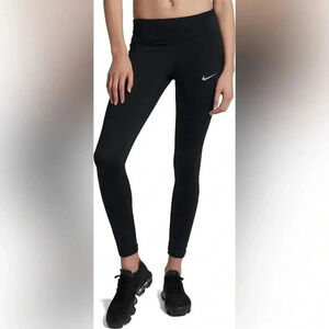 Nike Racer‎ Tight Leggings Women's XS Black Drawstring Running 890371-010 Active